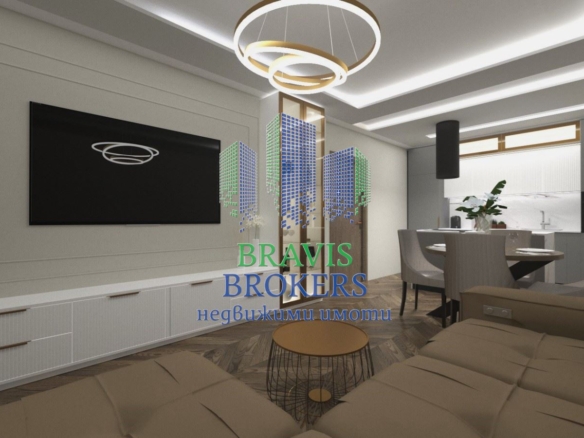 ПРОСТОРЕН ДВУСТАЕН–ЛУКСОЗНО ОБЗАВЕДЕН–ГЛЕДКА КЪМ МОРЕТО–СРЕДЕН ЕТАЖ - 0