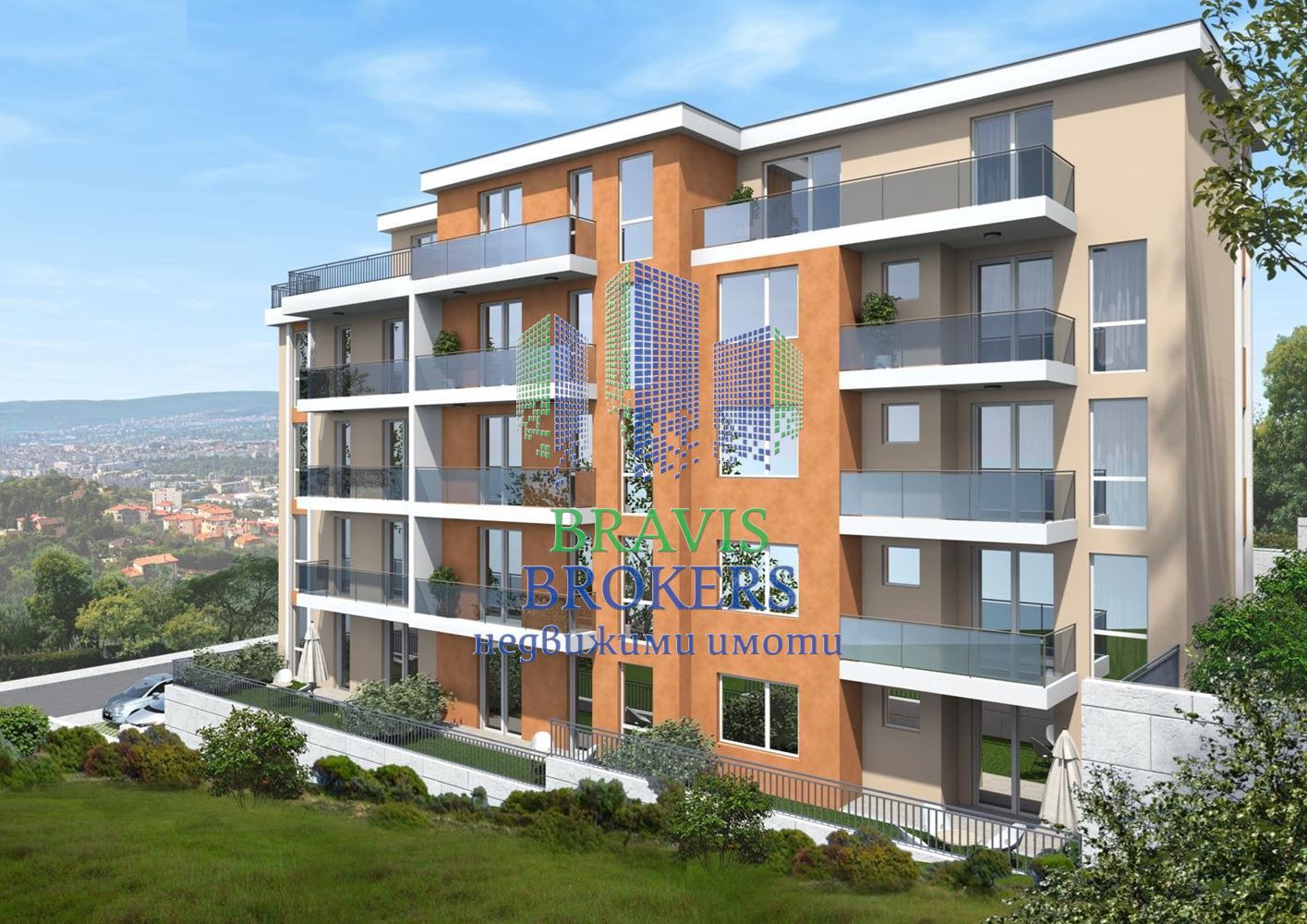 ИЗЦЯЛО ЮЖЕН - ИНВЕСТИЦИОНЕН ПАНОРАМЕН ТРИСТАЕН - ОПЦИЯ ЗА ПОДЗЕМНИ ПАРКОМЕСТА - ГОТОВА СГРАДА - 0