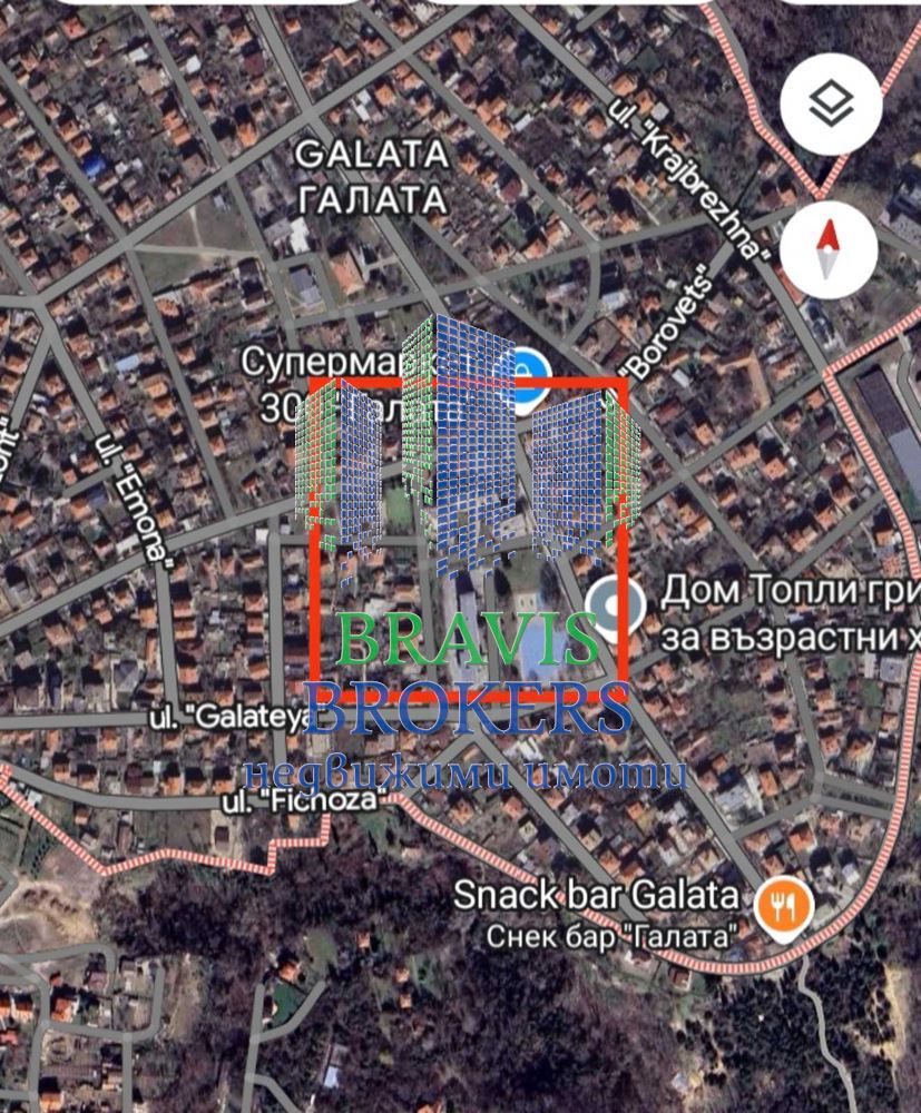 КВ. ГАЛАТА, ЦЕНТЪР — ПАРЦЕЛ В РЕГУЛАЦИЯ — ПРАВИЛНА ФОРМА – ДОБЪР ДОСТЪП — ОТЛИЧНА ЛОКАЦИЯ - 0