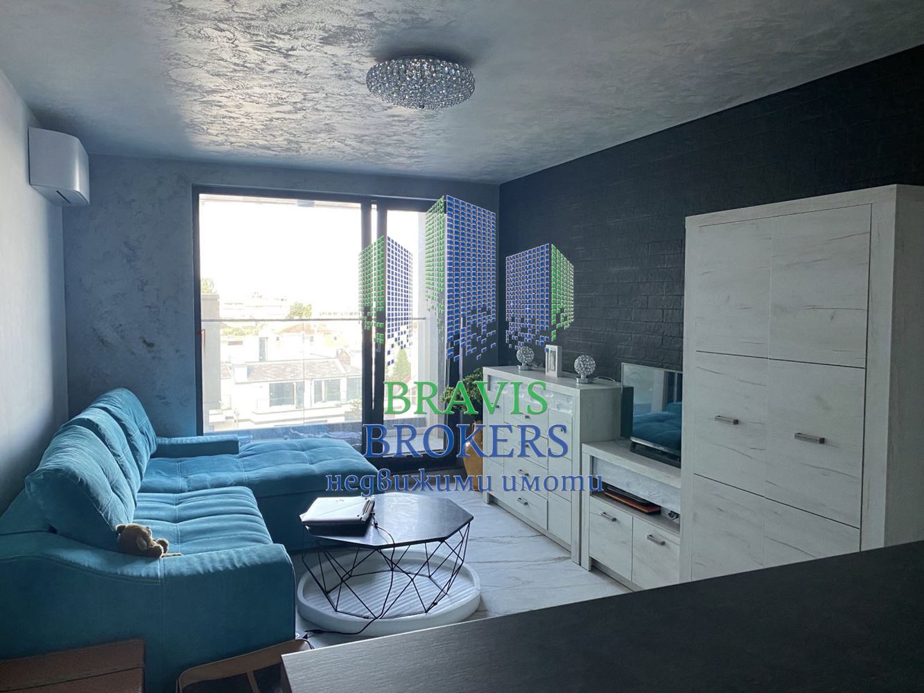 НАПЪЛНО ОБЗАВЕДЕН ДВУСТАЕН АПАРТАМЕНТ–СРЕДЕН ЕТАЖ–ЛУКСОЗНА СГРАДА- ПАНОРАМА - 0