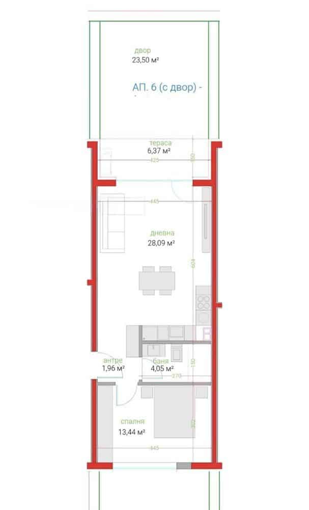 гр.ВАРНА ТРОШЕВО –ДВУСТАЕН АПАРТАМЕНТ - ПАРКОМЯСТО +ИЗБА 8кв.м В ЦЕНАТА– СОБСТВЕН ДВОР 25кв.м - 0