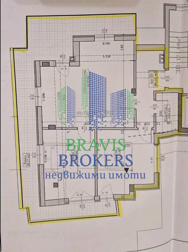 КОЛХОЗЕН ПАЗАР – ПРОСТОРЕН ТРИСТАЕН 110кв.м – ПАРКОМЯСТО В ЦЕНАТА— ПРЕКРАСНА ГРАДСКА ПАНОРАМА - 0