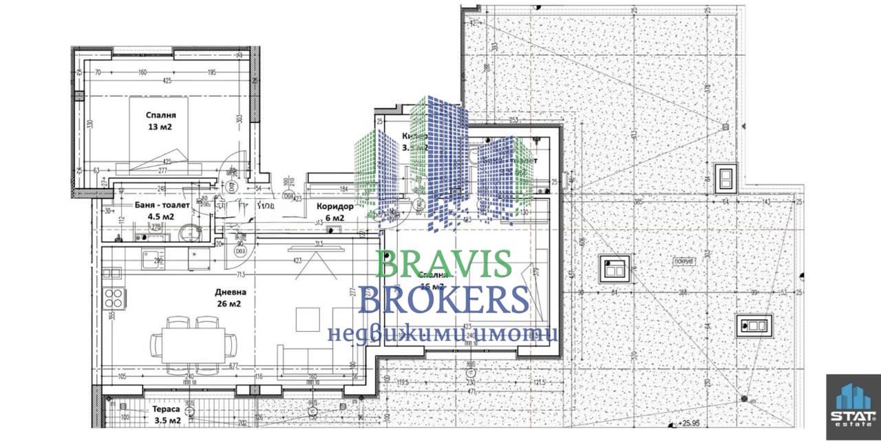 ВАРНА ИЗГРЕВ - БЕЗ АНАЛОГ !! ТРИСТАЕН АПАРТАМЕНТ В СГРАДА С АКТ 16 !! БОНУС ГОЛЯМА ТЕРАСА С МОРСКА И ГРАДСКА ПАНОРАМА !!! - 0
