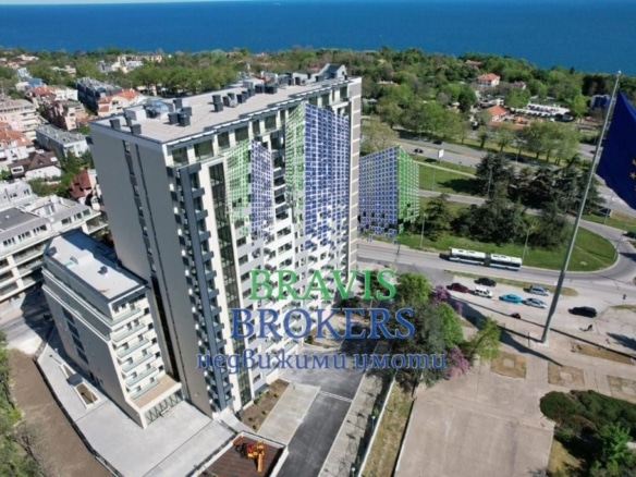 гр.ВАРНА, БРИЗ – НАПЪЛНО ОБЗАВЕДЕН ДВУСТАЕН АПАРТАМЕНТ–СРЕДЕН ЕТАЖ–ЛУКСОЗНА СГРАДА - ПАНОРАМА - 0