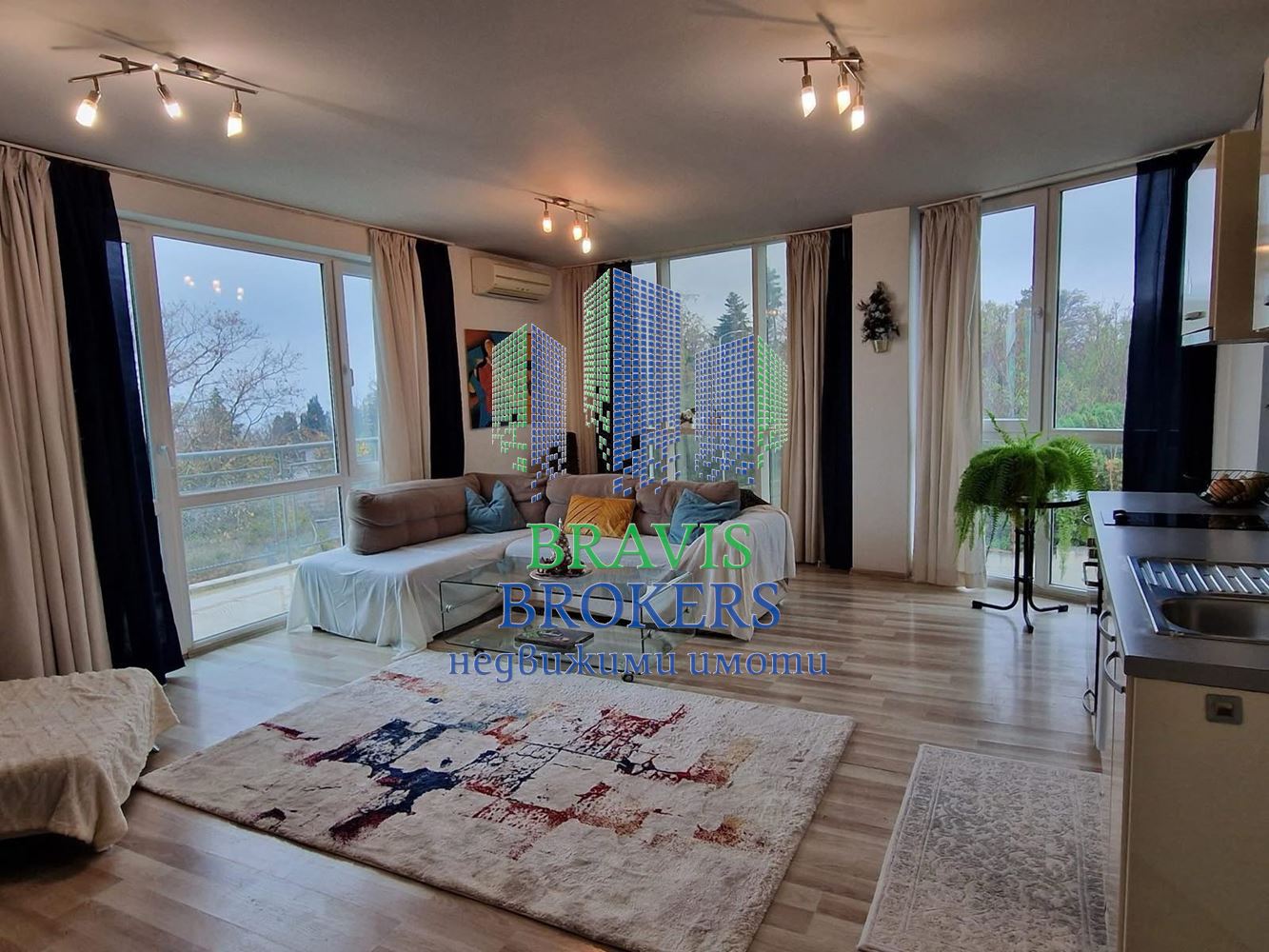 ЕВКСИНОГРАД — ПАРКОМЯСТО В ЦЕНАТА - МОРСКА ПАНОРАМА – НАПЪЛНО ОБЗАВЕДЕН ДВУСТАЕН - СРЕДЕН ЕТАЖ - 0