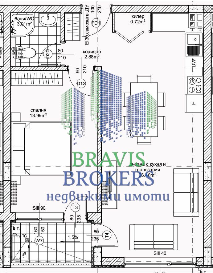 гр.ВАРНА ВЪЗРАЖДАНЕ 1 – ТОП ЦЕНА ЗА ДВУСТАЕН ПРЕД АКТ 16 – СРЕДЕН ЕТАЖ – НОВА СГРАДА - 0