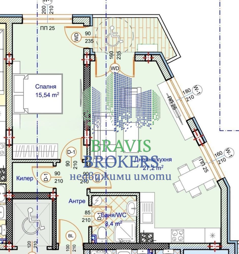 ШИРОК ЦЕНТЪР — ПРОСТОРЕН ДВУСТАЕН АПАРТАМЕНТ — ЦЕНА БЕЗ АНАЛОГ ЗА РАЙОНА — НОВА СГРАДА — СРЕДЕН ЕТАЖ - 0