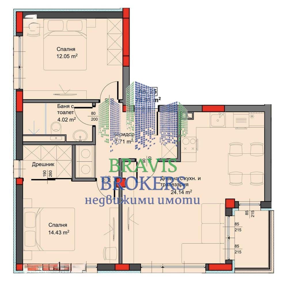г.Варна, Аспарухово – ПРОСТОРЕН ТРИСТАЕН – ДНЕВНА = 25кв.м – БЕЗ ТАКСА ПОДДРЪЖКА - 0