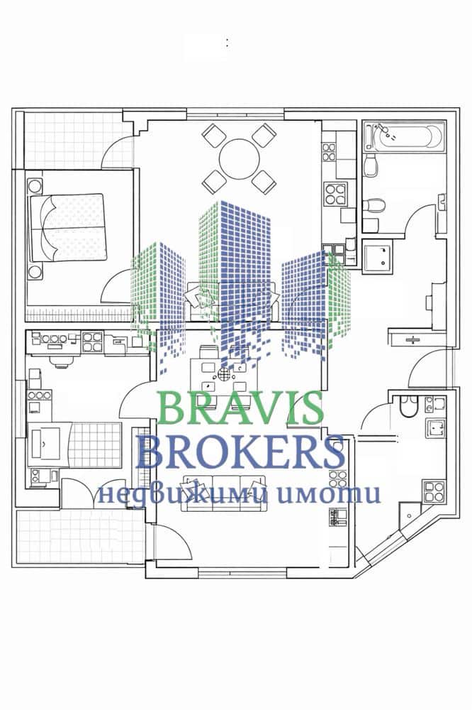 Четиристаен апартамент - Гранд Мол - Среден етаж - Голям инвестиционен потенциал - 0