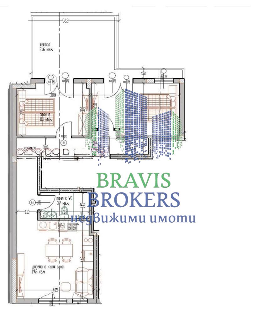ВАРНА - ЛЯТНО КИНО ТРАКИЯ — ПРОСТОРЕН ТРИСТАЕН АПАРТАМЕНТ - СРЕДЕН ЕТАЖ – НОВА СГРАДА ПРЕД АКТ 16 - 0