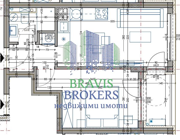 Двустаен - Среден етаж - Готова сграда - 0