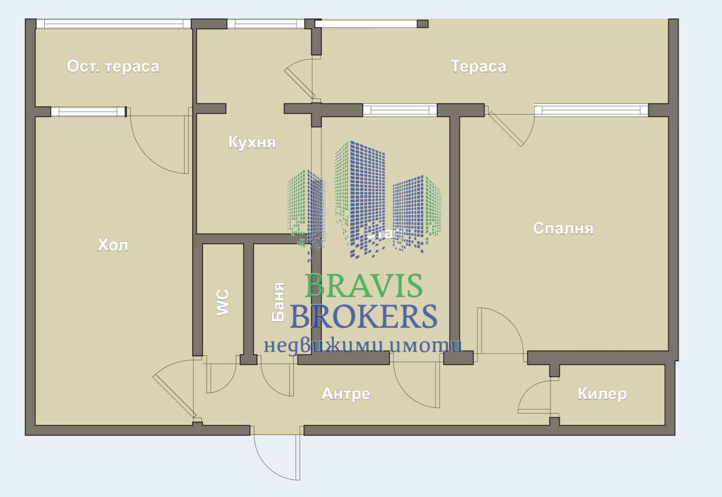 Тристаен апартамент / Младост , гр. Варна - 0