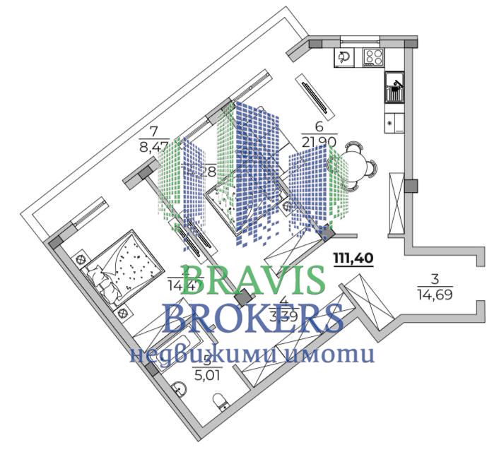 🏡✨ ЛУКСОЗЕН ТРИСТАЕН АПАРТАМЕНТ В М-Т АЛЕН МАК – ВАРНА - СРЕДЕН ЕТАЖ - СГРАДА С БАСЕЙН - 0