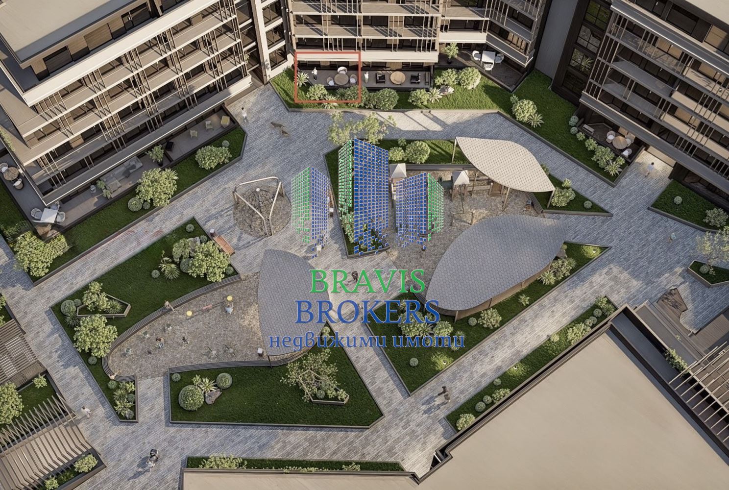 м-т Ален Мак, Варна – ПРЕКРАСЕН ДВУСТАЕН АПАРТАМЕНТ – СОБСТВЕН ДВОР - ЛУКСОЗНА СГРАДА С БАСЕЙН - 0