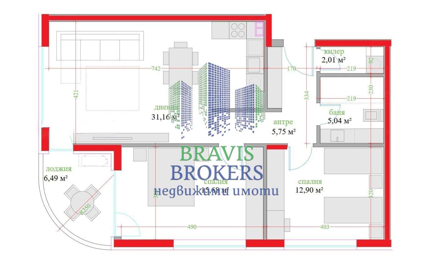 гр.ВАРНА ТРОШЕВО –ТРИСТАЕН АПАРТАМЕНТ с АКТ 16 – СРЕДЕН ЕТАЖ - ЗАТВОРЕН КОМПЛЕКС С БАСЕЙН - ТОП ЛОКАЦЯ - 0