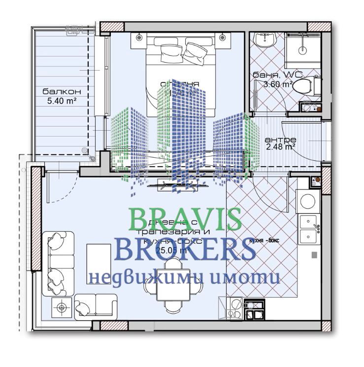 ВАРНА ВЛАДИСЛАВОВО – ПАНОРАМЕН ДВУСТАЕН 67кв.м – НОВА СГРАДА - БОНУС ИЗБА – ТОП ЦЕНА 89990€ - 0