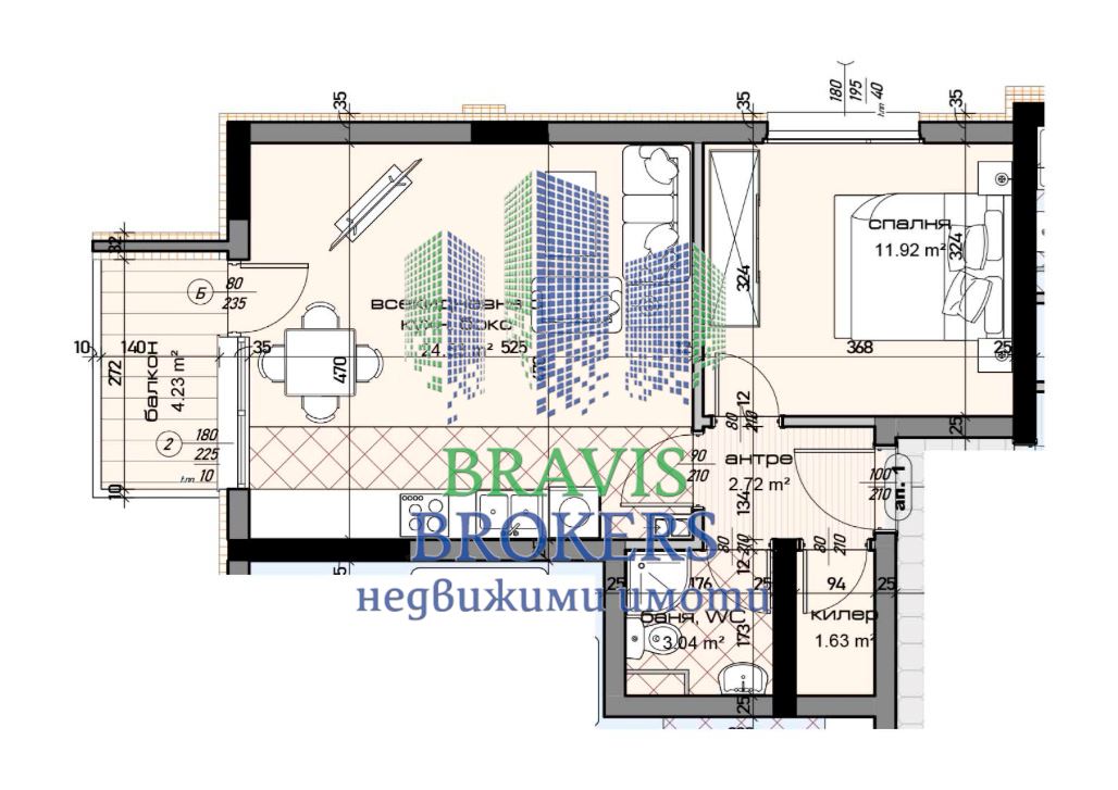 ВАРНА МЛАДОСТ до стадиона – ПАНОРАМЕН ДВУСТАЕН АПАРТАМЕНТ – ДНЕВНА 25 кв.м — НОВА ЛУКСОЗНА СГРАДА - ТОП ЛОКАЦИЯ - 0